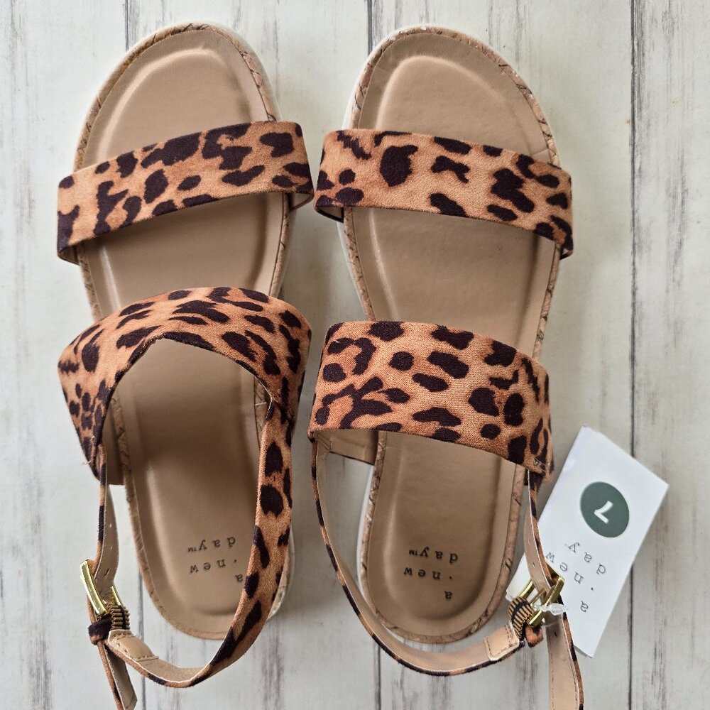 A New Day Animal Print Sandals 7